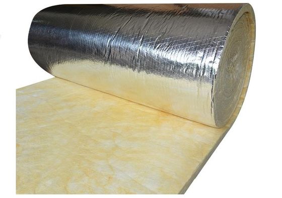 Insulasi Panas Fiber Glass Wool Insulation Dengan Aluminium Foil Untuk Partisi