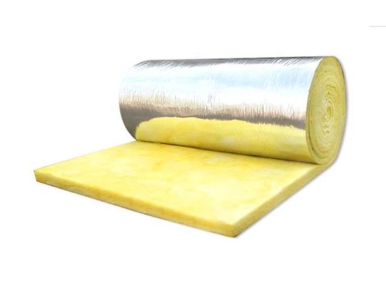 Insulasi Panas Fiber Glass Wool Insulation Dengan Aluminium Foil Untuk Partisi