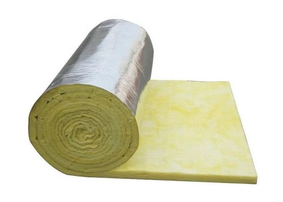 Insulasi Panas Fiber Glass Wool Insulation Dengan Aluminium Foil Untuk Partisi